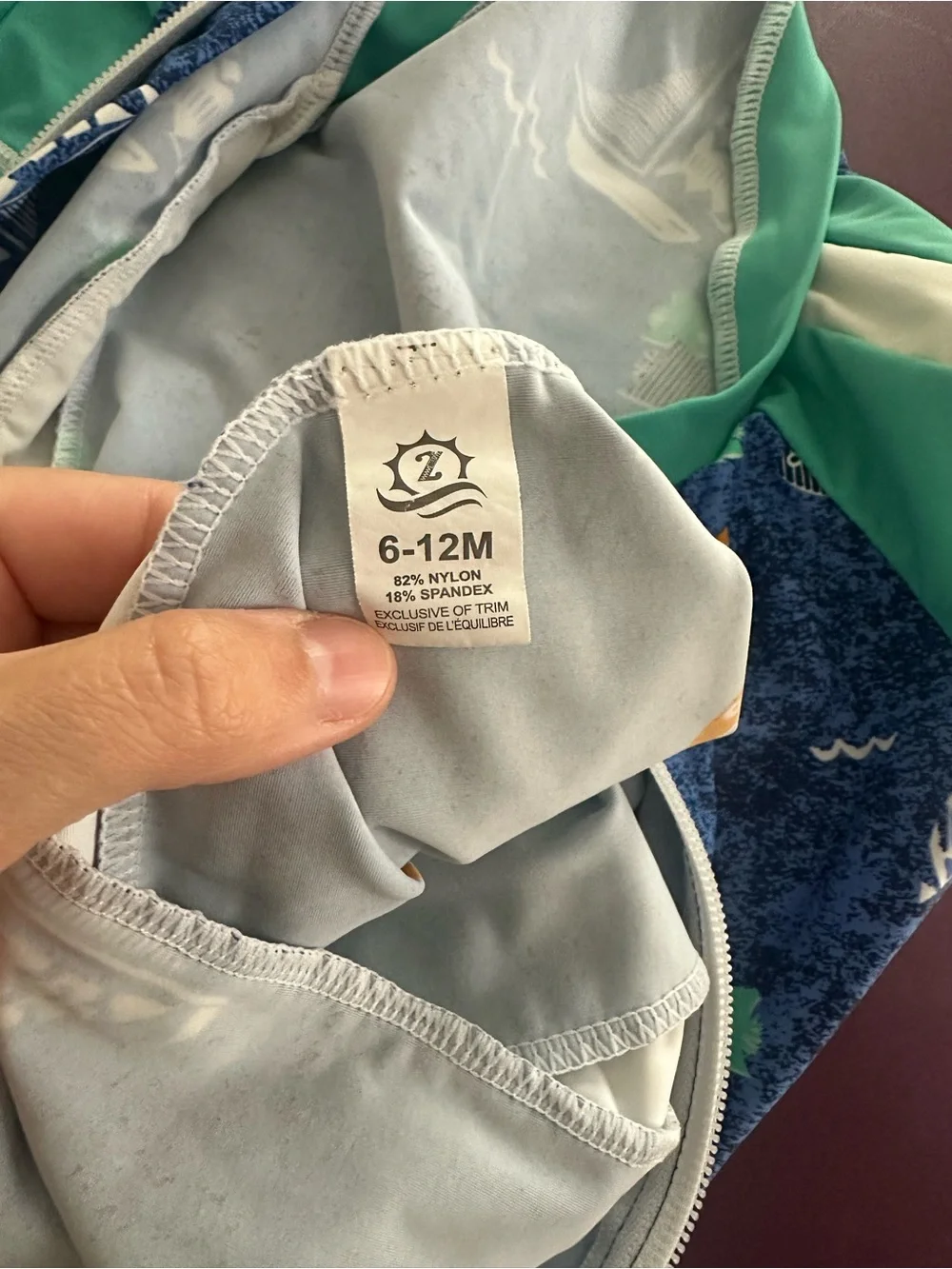 Unbranded Boys' Blue & Teal Sailboat One-Piece Swimsuit